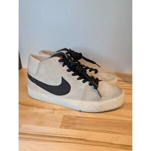 Nike Blazer Mid Top‎ Sneakers Casual Suede Shoes Black Swoosh Accents